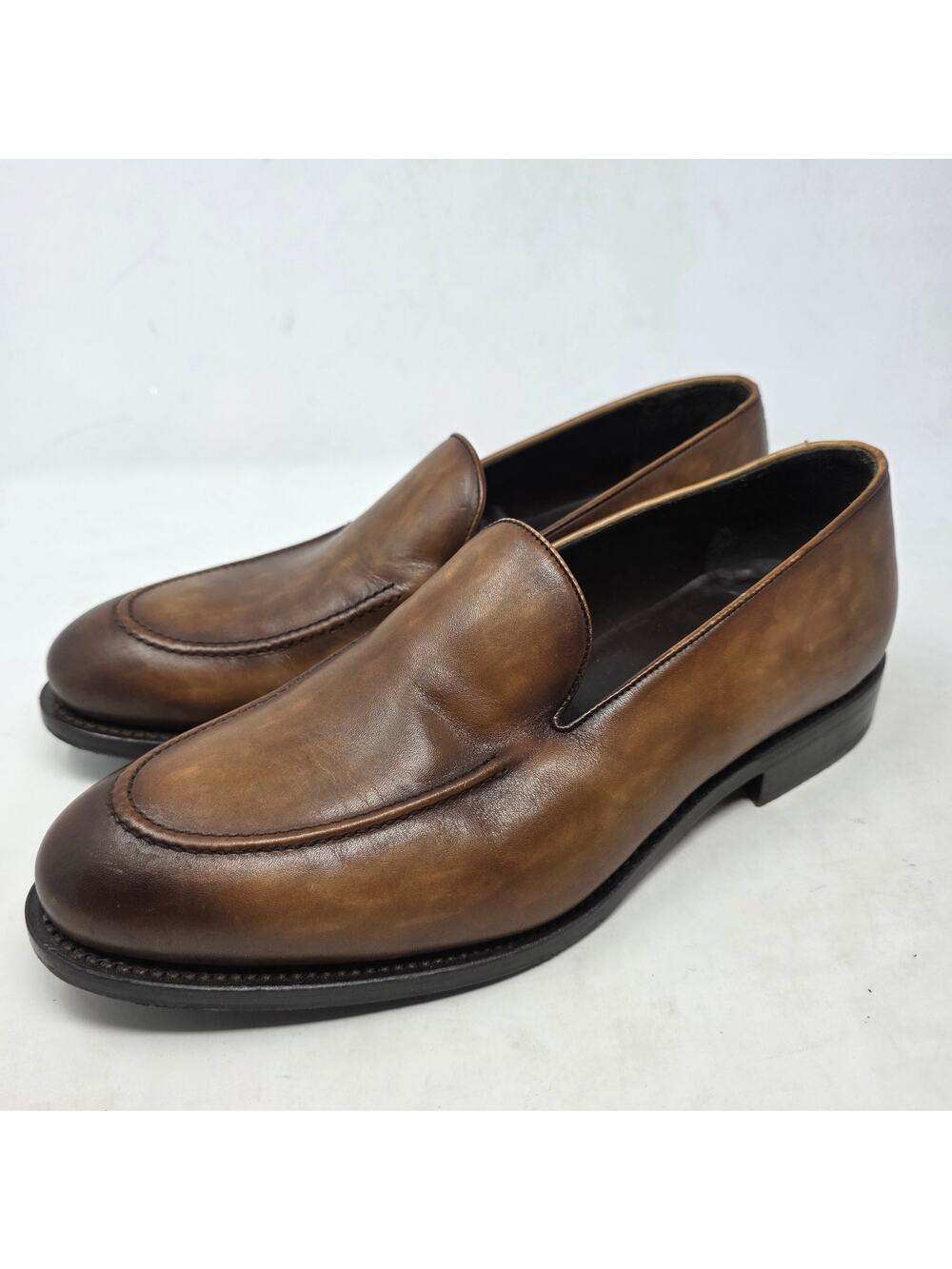 Alton Lane Brown Leather Loafers Men 9.5 Slip On Dress Shoes